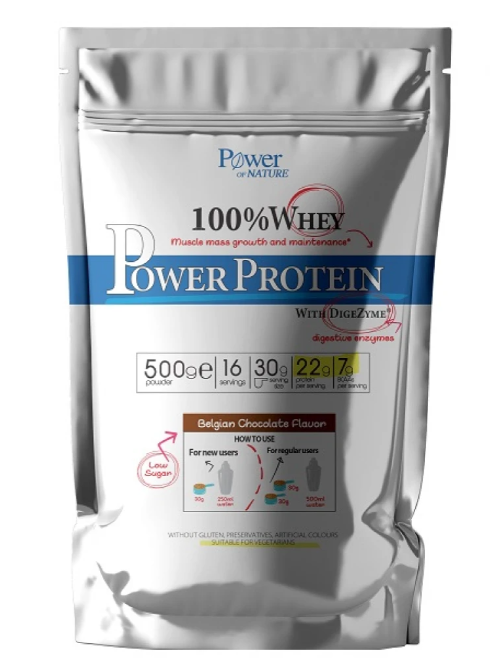 Power Of Nature 100% Whey Power Protein Belgian Choco, 500g