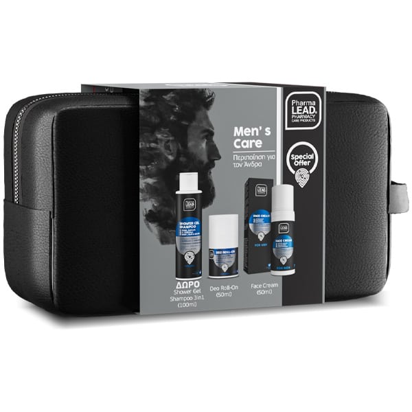 Pharmalead Men's Care Face Cream 50 Ml + Deo Roll-on 50 Ml + Δώρο Shower Gel Shampoo 3 In 1 100 Ml