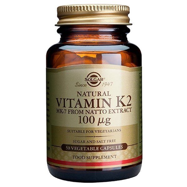 Solgar Vitamin K2 100mg Συμπλήρωμα Διατροφής Για Την Πήξη Του Αίματος 50 Φυτικές Κάψουλες