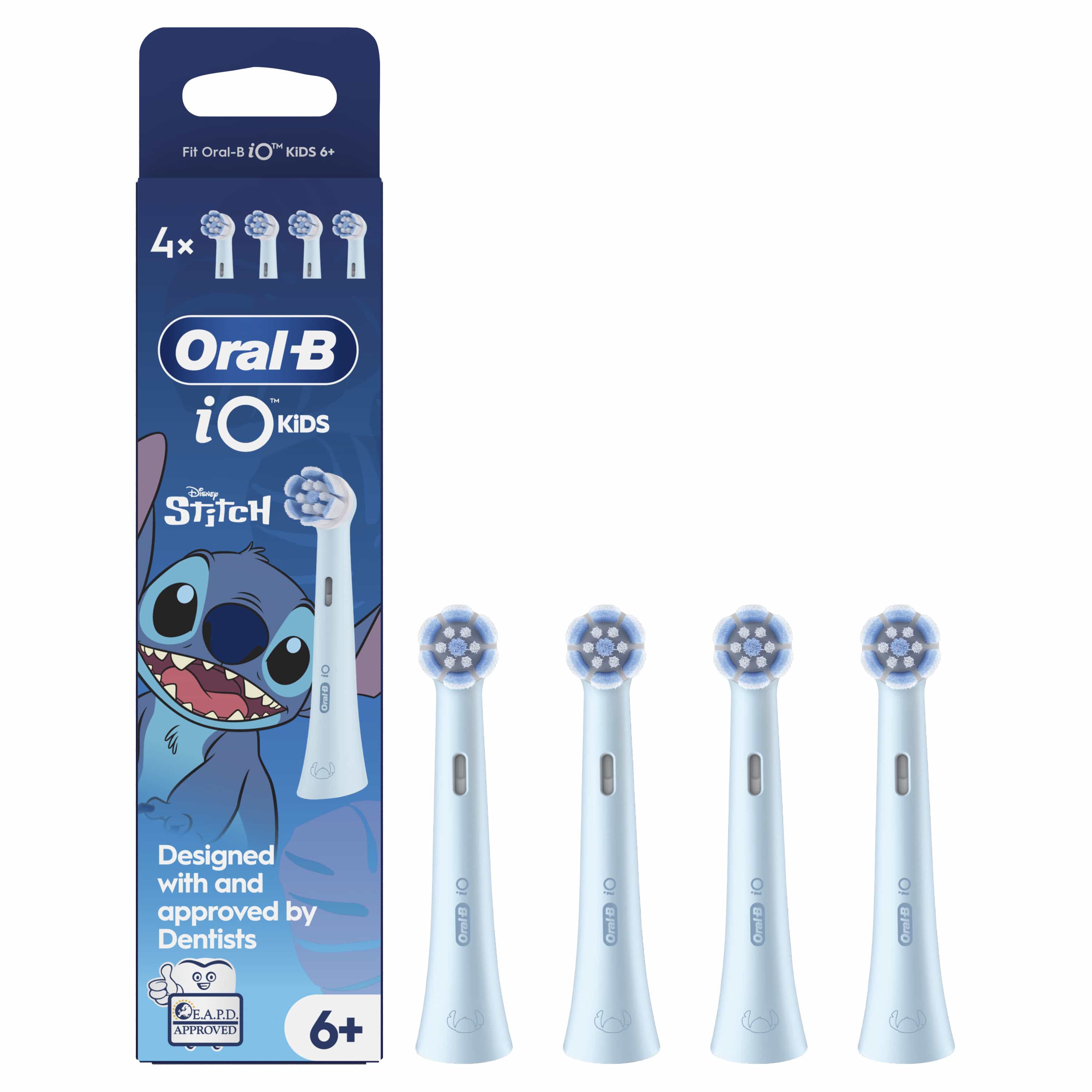 Oral-b Io Kids 6+ Stitch Ανταλλακτικές Κεφαλές Ηλεκτρικής Οδοντόβουρτσας 4 Τμχ