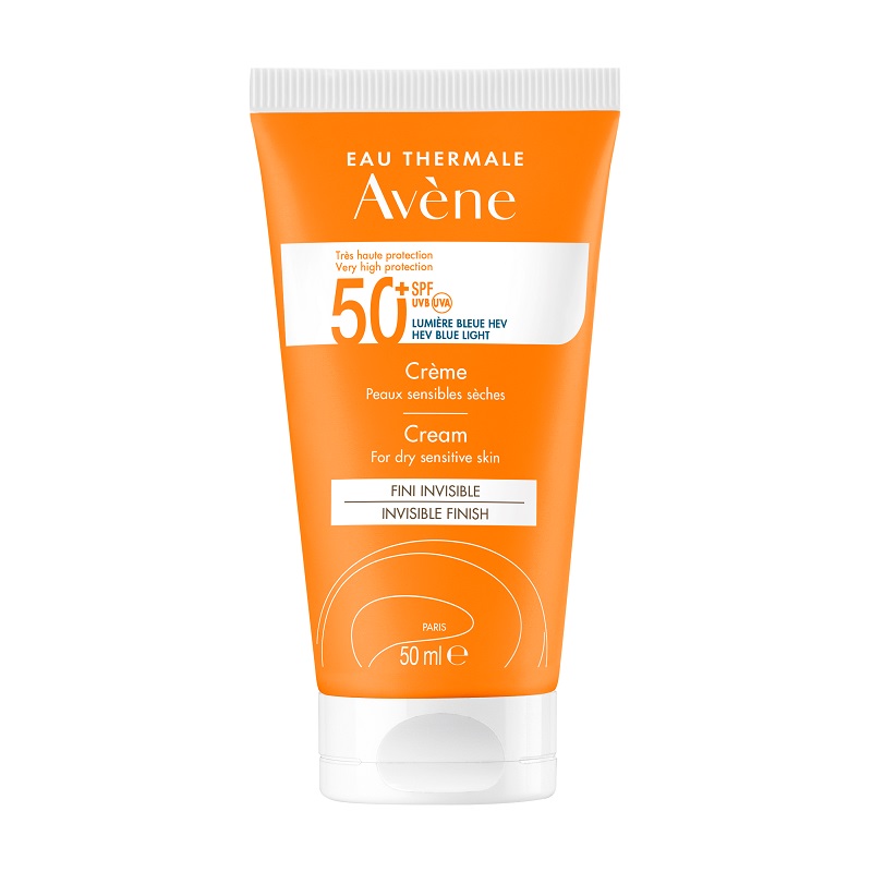 Avene Cream Spf50+ Αντηλιακή Κρέμα Προσώπου Για Το Ξηρό Ευαίσθητο Δέρμα 50 Ml