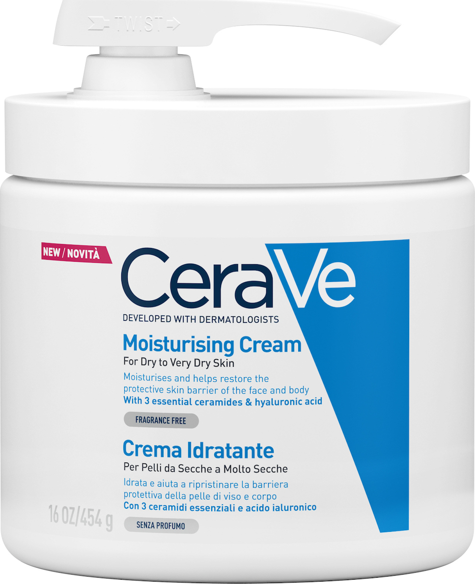 Cerave Moisturising Cream Ενυδατική Κρέμα Για Ξηρή Έως Πολύ Ξηρή Επιδερμίδα Με Αντλία 454 Gr