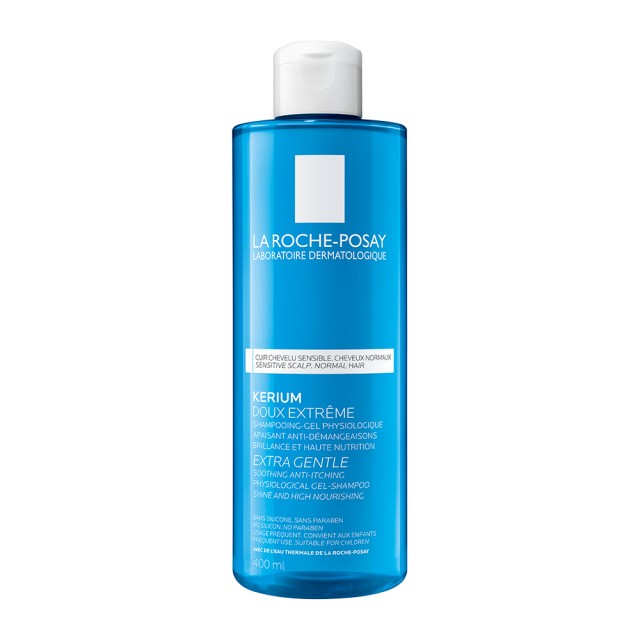 La Roche Posay Kerium Extra Gentle Gel Shampoo Σαμπουάν Για Κανονικά Μαλλιά 400 Ml