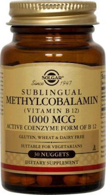Solgar Methylcobalamin Vitamin B12 1000mcg 30 Υπογλώσσια Δισκία