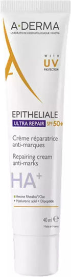 A-derma Epitheliale Ultra Repair Ha+ Repairing Cream Anti-marks Spf50+ 40 Ml