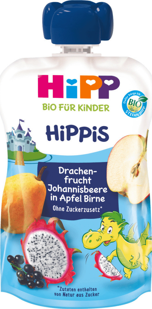 Hipp Hippis Μήλο Αχλάδι Dragon Fruit Φραγκοστάφυλο 100 Gr