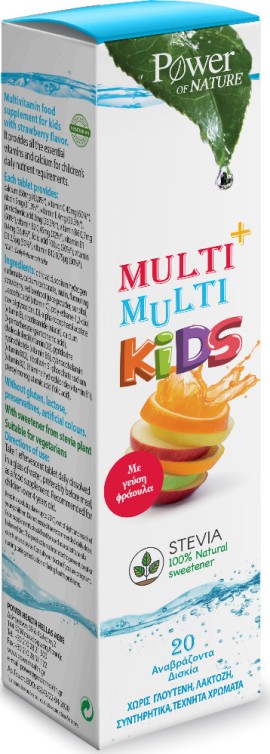 Power of Nature Multi+ Multi Kids Stevia 20 eff tabs