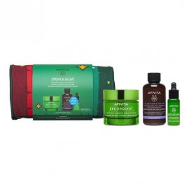 Apivita Promo Bee Radiant Κρέμα Gel Αντιγήρανσης Και Λάμψης Νύχτας 50ml & Δώρο Ορός 10ml & Αφρός Καθαρισμού 75ml