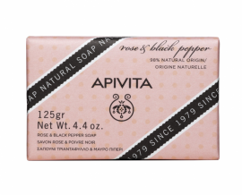 Apivita Natural Soap Rose & Black Pepper 125 gr