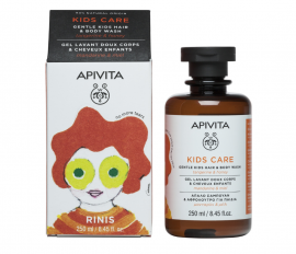 Apivita Kids Σαμπουάν-Αφρόλουτρο μανταρίνι & μέλι Rinis 250 ml