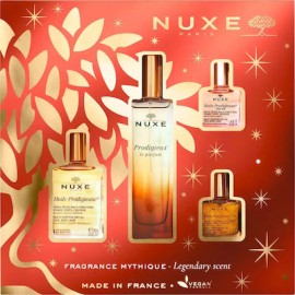 Nuxe Fragrance Mythique Set (Prodigieux Le Parfum 30 ml & Dry Oil 30 ml & Dry Oil Florale 10 ml & Dry Oil Or 10 ml)