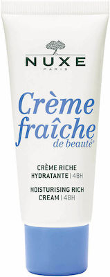 Nuxe Creme Fraiche De Beaute Moisturising Rich Cream 48ωρη Ενυδατική Κρέμα Προσώπου Πλούσιας Υφής για Ξηρές Επιδερμίδες 30ml