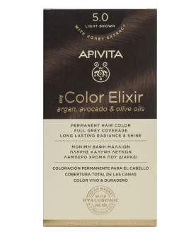 Apivita My Color Elixir Μόνιμη Βαφή Μαλλιών No 5.0 Καστανό Ανοιχτό