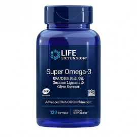 Life Extension Super Omega 3 EPA/DHA Sesame Lignans-Olive 120 softgels
