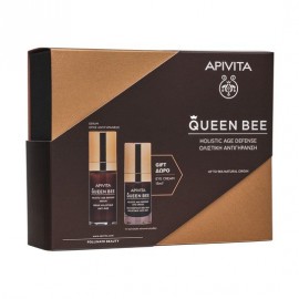 Apivita Queen Bee Holistic Age Defense Serum 30 ml & Δώρο Queen Bee Holistic Age Defense Eye Cream 15 ml