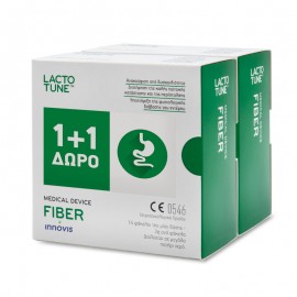 Lactotune Fiber Promo Pack 1+1 Δώρο Συμπλήρωμα Διατροφής Προβιοτικών-Πρεβιοτικών κατά της Δυσκοιλιότητας, 14 + 14 φακελίσκοι