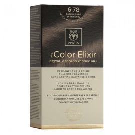 Apivita My Color Elixir Βαφή Μαλλιών 6.78 Ξανθό Σκούρο Μπεζ Περλέ