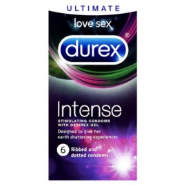 Durex Intense Stimulating Condoms Προφυλακτικά με Διεγερτική Υφή με Ραβδώσεις και Κουκίδες 6τμχ.
