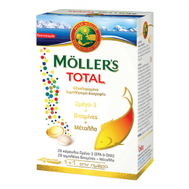 Mollers Total Omega 3 + Vitamins + Minerals 28 caps & 28 tabs