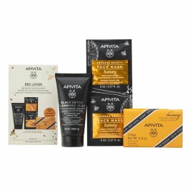 Apivita Bee Lover Black Detox Cleansing Jelly 50 ml + Express Beauty Face Mask Honey 2 x 8 ml + Natural Soap Honey 4.4 g