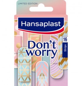 Hansaplast Dont Worry Πολύχρωμα Επιθέματα 19x72mm 16τμχ