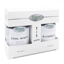 Power of Nature Platinum Range Cool Night Melatonin 30 caps + Δώρο Platinum Range B-Complex 20 tabs