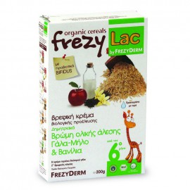 Frezylac Organic Cereals Βρώµη Ολικής Άλεσης Γάλα-Μήλο & Βανίλια 200 gr