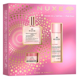 Nuxe Pink Fever Set Huile Prodigieuse Florale Dry Oil 50 ml + Very Rose Lip Balm 15 g + Very Rose 3 Σε 1 Απαλό Νερό Micellaire 100 ml