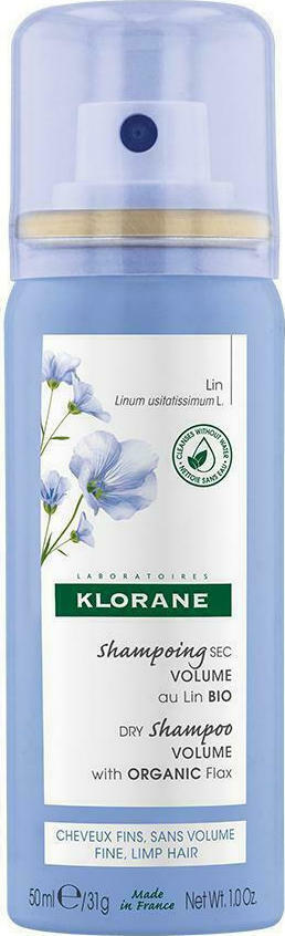 Klorane Linum Dry Shampoo Ξηρό Σαμπουάν για Όγκο με Ίνες Βιολογικού Λιναριού 50 ml