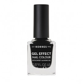 Korres Gel Effect Nail Colour With Sweet Almond Oil No.100 Black 11ml