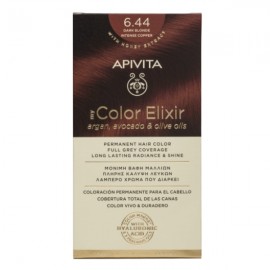 Apivita My Color Elixir Βαφή Μαλλιών 6.44 Ξανθό Σκούρο Έντονο Χάλκινο