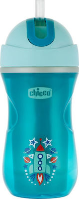 Chicco Παιδικό Ποτηράκι Sport από Πλαστικό Μπλε 266ml για 14m+