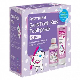 Frezyderm Sensiteeth Kids Toothpaste 500ppm, 50ml & Δώρο Στοματικό Διάλυμα, 100ml
