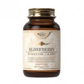 Sky Premium Elderberry, B-Glucans, C & Zinc 60 tabs