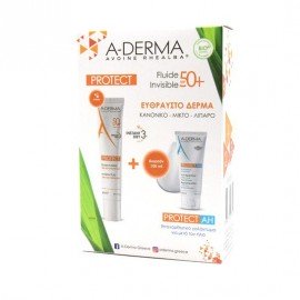 A-Derma Protect Invisible Fluid SPF50+ 40ml & Δώρο Protect AH Repairing Lotion 100ml