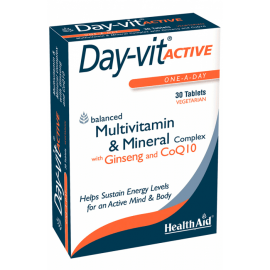 Health Aid Day-vit Active Ginseng CoQ10 30 tabs