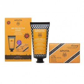 Apivita Promo Bee Protective Honey Hand Cream 50 ml & Natural Soap Honey 125gr