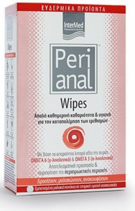 Intermed Perianal Wipes Μαλακά Πανάκια Καθαρισμού & Ανακούφισης 12τμχ