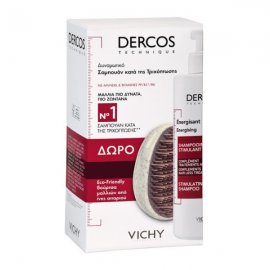 Vichy Dercos Energisant Stimulating Shampoo 400 ml + Δώρο Βούρτσα Μαλλιών