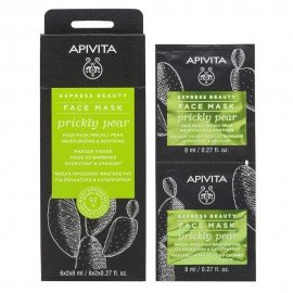 Apivita Express Beauty Face mask Prickly Pear Moisturizing Soothing 2 x 8 ml