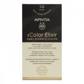 Apivita My Color Elixir kit Μόνιμη Βαφή Μαλλιών 1.0 Μαύρο