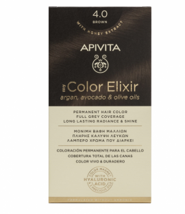 Apivita My Color Elixir Μόνιμη Βαφή Μαλλιών No 4.0 Καστανό