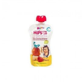 Hipp Hippis Βιολογικός Φρουτοπολτός με Μήλο, Μπανάνα, Βατόμουρα & Δημητριακά 100 g