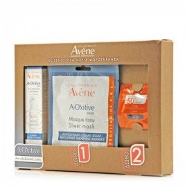 Avene A-Oxitive Serum Ορός Αντιοξειδωτικής Προστασίας 30 ml & Δώρο Avene A-Oxitive Υφασμάτινη Μάσκα Προσώπου 1 τεμάχιο 18 ml + Avene Fluide Ultra Leger SPF50+ 2 ml