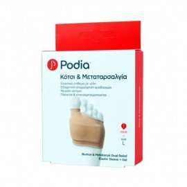 Podia Bunion & Metatarsal Dual Relief Elastic Sleeve Gel Large 1 pair