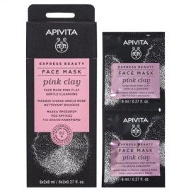 Apivita Express Beauty Face mask Pink clay Gentle cleansing 2 x 8 ml