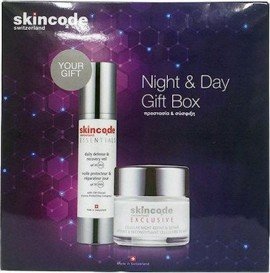 Skincode Night & Day Gift Box Exclusive Cellular Night Cream 50 ml & Essentials Daily Defense Cream SPF30 40 ml