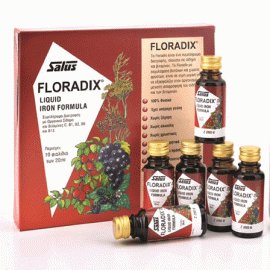 Power Health Floradix Συμπλήρωμα Διατροφής Για Την Ελλειψη Σιδήρου 10x20ml Φιαλίδια