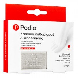 Podia Cleansing & Exfoliating Soap Σαπούνι Καθαρισμού & Απολέπισης 100 g 1 τμχ