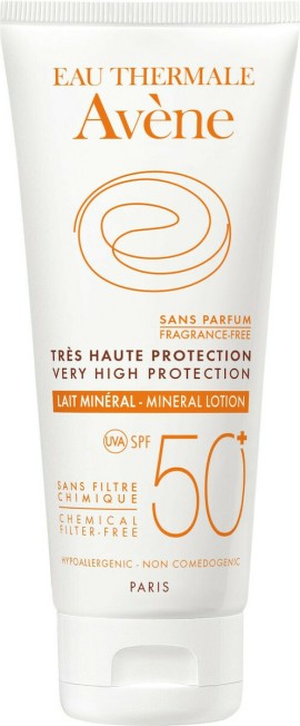 Avene Lait Mineral Αντιηλιακό Γαλάκτωμα Για Μη Ανεκτικά Δέρματα SPF50+ 100 ml